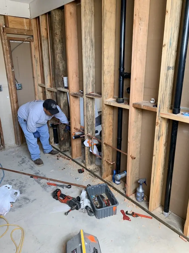 Commercial rough-in plumbing for Gas Line Repair in Rialto